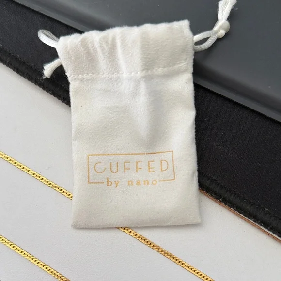 Gold Chain Herringbone Necklace - Picture 2 of 2